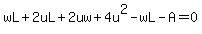 wL%2B2uL%2B2uw%2B4u%5E2-wL-A=0