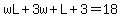 wL%2B3w%2BL%2B3=18