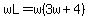 wL=w%283w%2B4%29