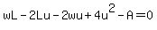 wL-2Lu-2wu%2B4u%5E2-A=0