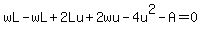 wL-wL%2B2Lu%2B2wu-4u%5E2-A=0