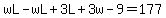 wL-wL%2B3L%2B3w-9=177