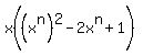 x%28%28x%5En%29%5E2-2x%5En+%2B+1%29
