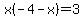 x%28-4-x%29=3