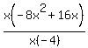 x%28-8x%5E2%2B16x%29%2Fx%28-4%29