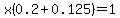 \"x%280.2%2B0.125%29+=+1\"