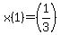 x%281%29=+%2B+%281%2F3%29