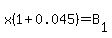x%281%2B0.045%29=B%5B1%5D