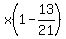 x%281-13%2F21%29