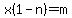 x%281-n%29=m