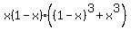 x%281-x%29%28%281-x%29%5E3%2Bx%5E3%29