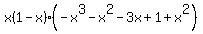 x%281-x%29%28-x%5E3-x%5E2-3x%2B1%2Bx%5E2%29