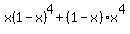 x%281-x%29%5E4%2B%281-x%29x%5E4