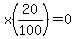 x%2820%2F100%29+=+0.2+x