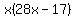 x%2828x-17%29