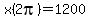 x%282pi%29=1200