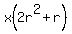 x%282r%5E2%2Br%29
