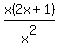x%282x%2B1%29%2Fx%5E2
