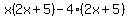 x%282x%2B5%29-4%282x%2B5%29