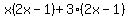 x%282x-1%29%2B3%282x-1%29