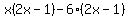 x%282x-1%29-6%282x-1%29