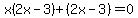 x%282x-3%29%2B%282x-3%29=0