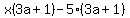 x%283a%2B1%29-5%283a%2B1%29