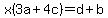 x%283a%2B4c%29=d%2Bb