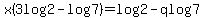 x%283log2-log7%29=log2-qlog7