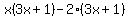 x%283x%2B1%29-2%283x%2B1%29