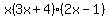 x%283x%2B4%29%282x-1%29