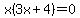 x%283x%2B4%29+=+0