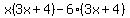 x%283x%2B4%29-6%283x%2B4%29