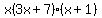 x%283x%2B7%29%28x%2B1%29