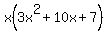 x%283x%5E2%2B10x%2B7%29