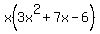 x%283x%5E2%2B7x-6%29