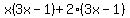 x%283x-1%29%2B2%283x-1%29