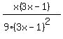 x%283x-1%29%2F%289%283x-1%29%5E2%29
