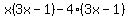 x%283x-1%29-4%283x-1%29