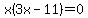 x%283x-11%29=0