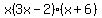 x%283x-2%29%28x%2B6%29