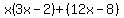 \"x%283x-2%29%2B%2812x-8%29\"