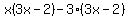 x%283x-2%29-3%283x-2%29