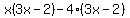 x%283x-2%29-4%283x-2%29