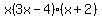 x%283x-4%29%28x%2B2%29
