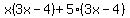 x%283x-4%29%2B5%283x-4%29
