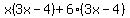 x%283x-4%29%2B6%283x-4%29