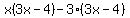x%283x-4%29-3%283x-4%29