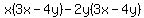x%283x-4y%29-2y%283x-4y%29
