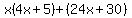 x%284x%2B5%29%2B%2824x%2B30%29